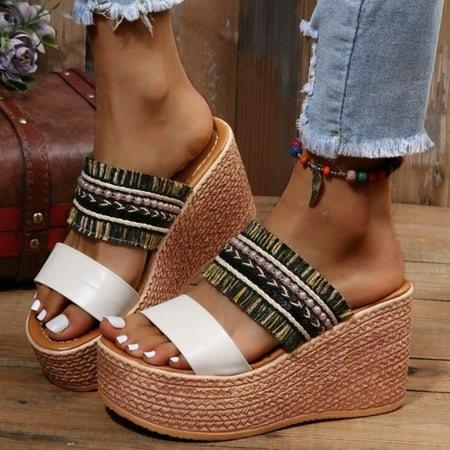 uikmnh Women Shoes Wedges Sandals For Womens Open Toe Wedges Platform Slippers Black 6.5
uikmnh Women Shoes Wedges Sandals For Womens Open Toe Wedges Platform Slippers Black 6.5