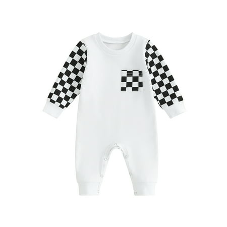 Mioliknya Baby Boy Girl Jumpsuits Long Sleeve Checkerboard Print Pocket Rompers
Mioliknya Baby Boy Girl Jumpsuits Long Sleeve Checkerboard Print Pocket Rompers