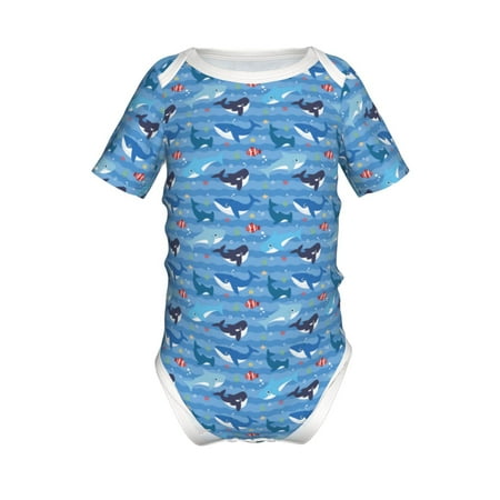 Adobk Blue Fish Print Baby Climbing Clothes Jumpsuit Rompers Classic Rompers Child Short sleeve Bodysuits-9M
Adobk Blue Fish Print Baby Climbing Clothes Jumpsuit Rompers Classic Rompers Child Short sleeve Bodysuits-9M