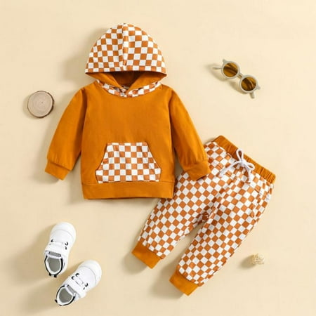 Promotion!Autumn Casual Kids Boys Clothes Sets Plaid Printed Long Sleeve Hooded Tops Pants 2pcs Outfits
Promotion!Autumn Casual Kids Boys Clothes Sets Plaid Printed Long Sleeve Hooded Tops Pants 2pcs Outfits