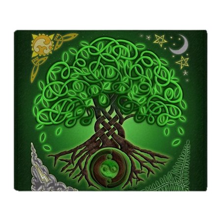 CafePress - Circle Celtic Tree Of Life - Soft Fleece Throw Blanket, 50"x60" Stadium Blanket