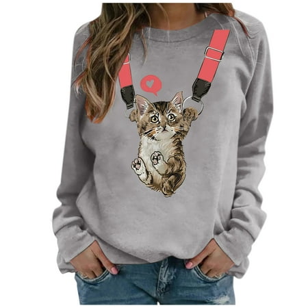 Moxiu Womens Plus Size Blouse Shirts Boho Cute Cat Print Oversize Autumn Tunic Pullover for Legging Casual Long Sleeve Round Neck Loose Fit Tops
Moxiu Womens Plus Size Blouse Shirts Boho Cute Cat Print Oversize Autumn Tunic Pullover for Legging Casual Long Sleeve Round Neck Loose Fit Tops