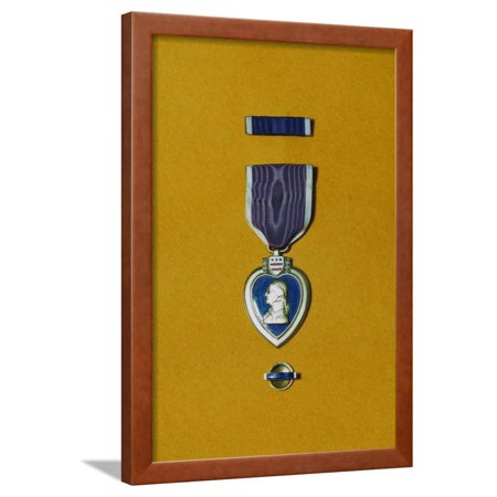 Armed Forces Purple Heart Framed Print Wall Art
