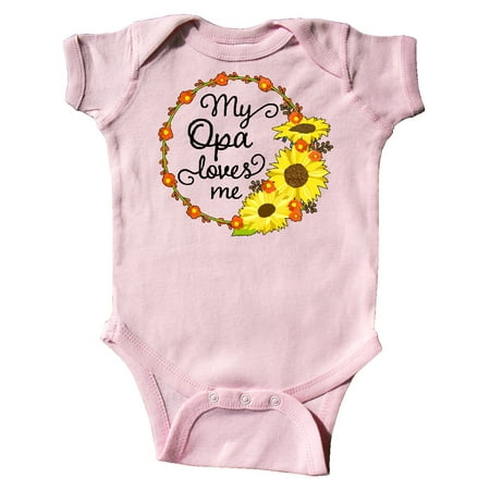 Inktastic My Opa Loves Me with Sunflower Wreath Gift Baby Boy or Baby Girl Bodysuit
Inktastic My Opa Loves Me with Sunflower Wreath Gift Baby Boy or Baby Girl Bodysuit