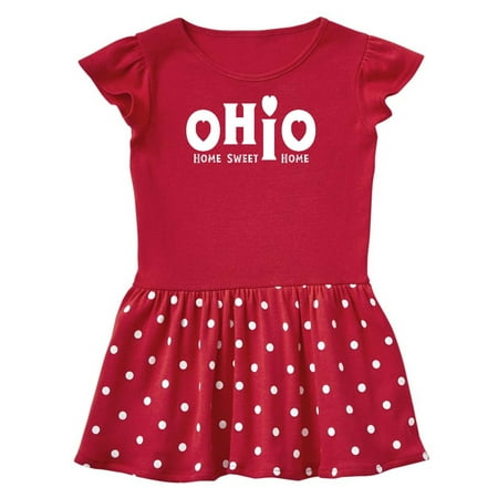 Inktastic Ohio Sweet Home White Text Gift Toddler Girl Dress 
Inktastic Ohio Sweet Home White Text Gift Toddler Girl Dress