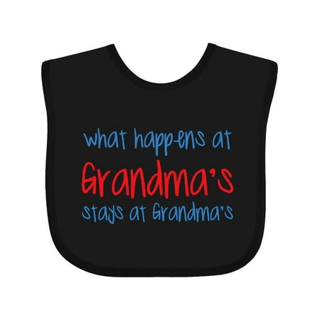 Inktastic What Happens at Grandma s Gift Baby Boy or Baby Girl Bib