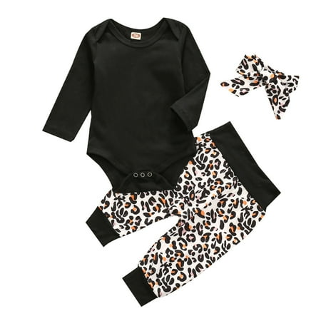Baby Girls Outfits Sets Leopard Printed Solid Color Tops Pants Headband Newborn Kids Children Spring Summer Cute Fashion Leisure Outwear Suit
Baby Girls Outfits Sets Leopard Printed Solid Color Tops Pants Headband Newborn Kids Children Spring Summer Cute Fashion Leisure Outwear Suit