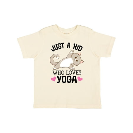 Inktastic Just a Kid Who Loves Yoga Gift Toddler Toddler Girl T-Shirt