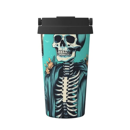 Uemuo Vintage Skull Beer Print Carry Insulated Coffee Mug Travel Mug with Hidden Handle Insulated Coffee Flask Leak-proof Travel Mug Insulated Mug for Office
Uemuo Vintage Skull Beer Print Carry Insulated Coffee Mug Travel Mug with Hidden Handle Insulated Coffee Flask Leak-proof Travel Mug Insulated Mug for Office
