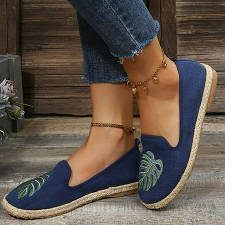 Cathalem Women Cotton And Linen Ethnic Style Embroidered Floral Shoes Cloth Shoes Leaf Womens Wedge Sandals Size 7 1/2 Blue 7.5
Cathalem Women Cotton And Linen Ethnic Style Embroidered Floral Shoes Cloth Shoes Leaf Womens Wedge Sandals Size 7 1/2 Blue 7.5