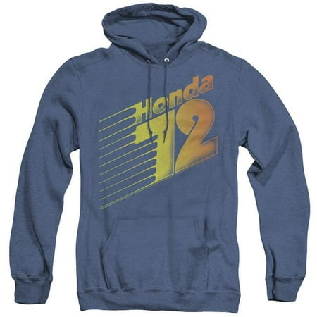 Trevco Sportswear HNDA101-AHH-3 Honda & Good OL 72 Adult Heather Pull-Over Hoodie, Royal Blue - Large