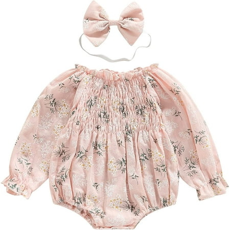 PIKADINGNIS Newborn Baby Girls Fall Outfit Flower Print Ruffles Long Sleeve Off Shoulder Romper Bodysuit with Headband 2Pcs Set
PIKADINGNIS Newborn Baby Girls Fall Outfit Flower Print Ruffles Long Sleeve Off Shoulder Romper Bodysuit with Headband 2Pcs Set