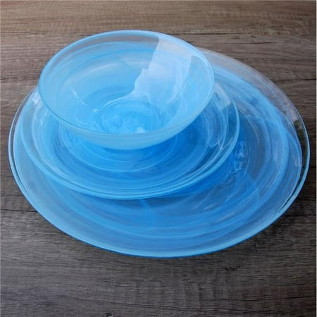 Nuage 16 Piece Dinnerware Set - Aqua