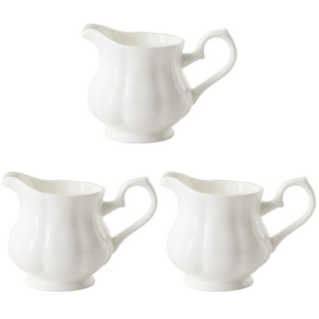 

HOMEMAXS 3pcs Ceramic Milk Can Coffee Jar Milk Pot Jug Kitchenware Milk Container Creamer Pitcher