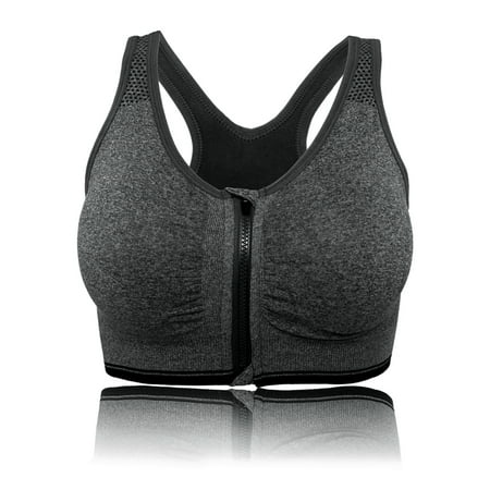 Women Zipper Front Sports Bras Fitness Crop Tops Tank Gym Yoga Workout Bra Gray XL
Women Zipper Front Sports Bras Fitness Crop Tops Tank Gym Yoga Workout Bra Gray XL