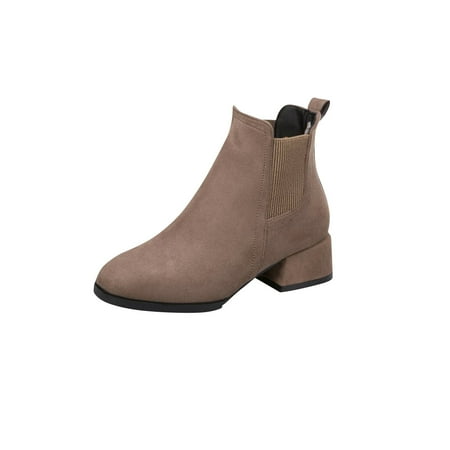 Babysbule Boots for Women Clearance Women s Sleeve Mid Heel Thick Heel Low Tube Suede Casual Short Boots
Babysbule Boots for Women Clearance Women s Sleeve Mid Heel Thick Heel Low Tube Suede Casual Short Boots
