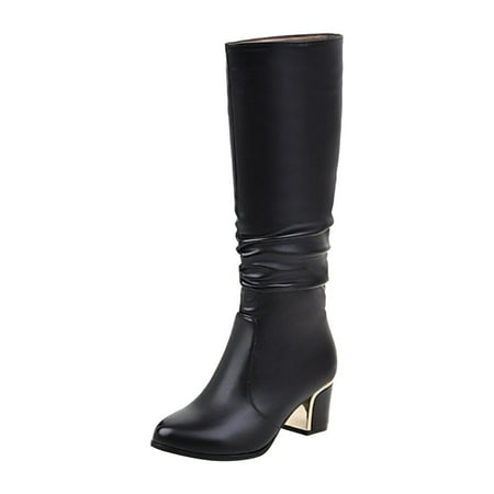 Gzztg Tall Boots For Women Shoes High Heel Casual Winter Fashion Solid Color Pointed Side
Gzztg Tall Boots For Women Shoes High Heel Casual Winter Fashion Solid Color Pointed Side