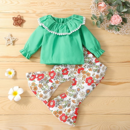 Cathalem Girls Outfits Toddler Baby Girls Two-piece Sets Long Sleeve Ruffle T-shirt Tops Baby Girl Receiving Blanket Set Childrenscostume Green 12-18 Months
Cathalem Girls Outfits Toddler Baby Girls Two-piece Sets Long Sleeve Ruffle T-shirt Tops Baby Girl Receiving Blanket Set Childrenscostume Green 12-18 Months