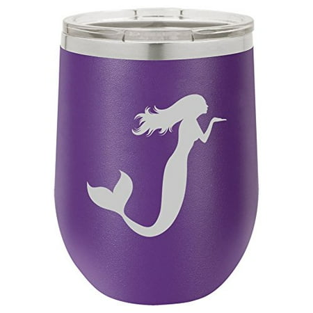 12 oz Double Wall Vacuum Insulated Stainless Steel Stemless Wine Tumbler Glass Coffee Travel Mug With Lid Mermaid (Purple)
12 oz Double Wall Vacuum Insulated Stainless Steel Stemless Wine Tumbler Glass Coffee Travel Mug With Lid Mermaid (Purple)