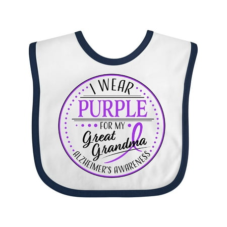 Inktastic I Wear Purple for My Great Grandma- Alzheimers Awareness Gift Baby Boy or Baby Girl Bib
Inktastic I Wear Purple for My Great Grandma- Alzheimers Awareness Gift Baby Boy or Baby Girl Bib