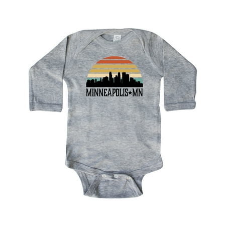 Inktastic Minneapolis Minnesota Skyline Retro Sunset Gift Baby Boy or Baby Girl Long Sleeve Bodysuit
Inktastic Minneapolis Minnesota Skyline Retro Sunset Gift Baby Boy or Baby Girl Long Sleeve Bodysuit