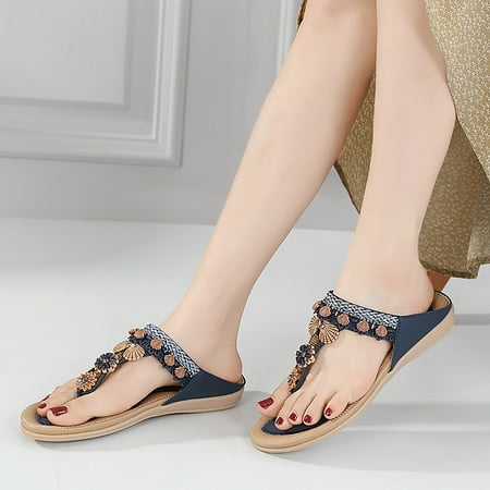 Women Shoes Womens Sandals Flip Flops For Women With Arch Support Comfort Slip On Casual Bohemia Beach Rhinestone Sandal Ladies Travel Walking Flats Shoes Blue 8.5
Women Shoes Womens Sandals Flip Flops For Women With Arch Support Comfort Slip On Casual Bohemia Beach Rhinestone Sandal Ladies Travel Walking Flats Shoes Blue 8.5