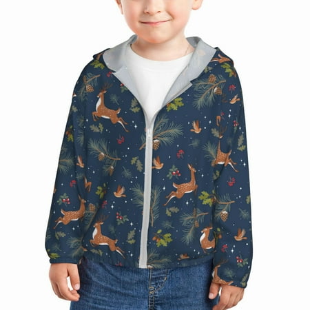 Goofa Cartoon Deers Printed Kids Zip-Up Hoodie Girls Boys UPF50+ Sun Protection Jacket Hooded Cooling Shirt-5 Years
Goofa Cartoon Deers Printed Kids Zip-Up Hoodie Girls Boys UPF50+ Sun Protection Jacket Hooded Cooling Shirt-5 Years