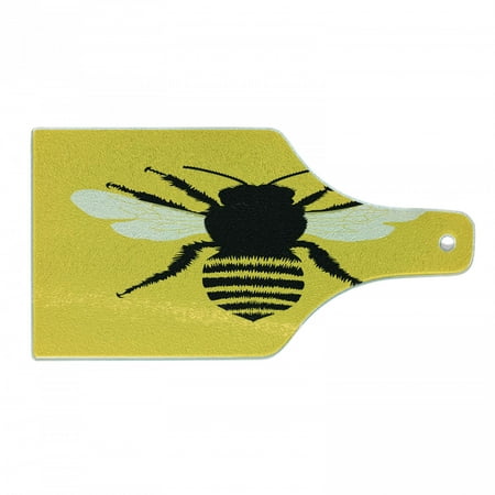 Queen Bee Cutting Board Silhouette of Honeybee with Stripped Design and Detailed Wings Abstract Tempered Glass Cutting and Serving Board Wine Bottle Shape Black Yellow White by Ambesonne
Queen Bee Cutting Board Silhouette of Honeybee with Stripped Design and Detailed Wings Abstract Tempered Glass Cutting and Serving Board Wine Bottle Shape Black Yellow White by Ambesonne