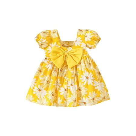 Wassery Toddler Baby Girls Summer Romper Dresses Short Sleeve Ruffle Flower Square Neck Flower Print Bowknot A-line Dress 9M-3T
Wassery Toddler Baby Girls Summer Romper Dresses Short Sleeve Ruffle Flower Square Neck Flower Print Bowknot A-line Dress 9M-3T