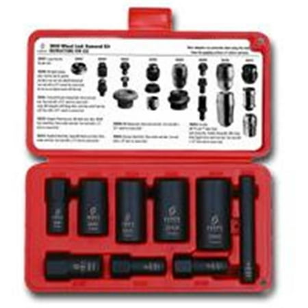 Sunex 9 Piece 1/2 Inch Drive Wheel Lock Removal Kit