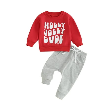 Acuteok Baby Christmas Outfits Newborn Letter Print Long Sleeve Round Neck Sweatshirt and Pants Set Toddler 2 Piece Fall Suits
Acuteok Baby Christmas Outfits Newborn Letter Print Long Sleeve Round Neck Sweatshirt and Pants Set Toddler 2 Piece Fall Suits