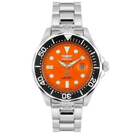 Invicta Men's Automatic Grand Diver Stainless Steel Orange Dial