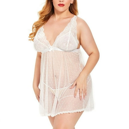 YIWEI Plus Size Womens Lace Lingerie Dress Sleepwear Ladies Nightie Gown Pajamas White 4XL
YIWEI Plus Size Womens Lace Lingerie Dress Sleepwear Ladies Nightie Gown Pajamas White 4XL