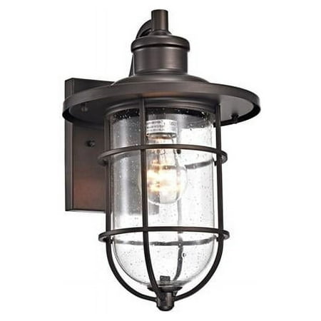 14 in. Markus Transitional 1 Light Outdoor Wall Sconce Rubbed Bronze
14 in. Markus Transitional 1 Light Outdoor Wall Sconce Rubbed Bronze