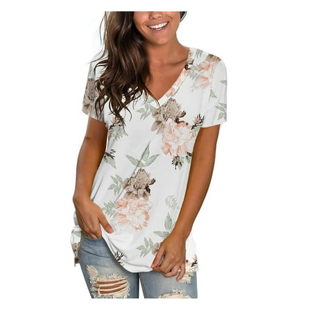 Women s Scrub-shirts V Neck Pullover Floral Graphic Tees for Mom Loose Casual Summer Tunic Top Blouse Shirt
Women s Scrub-shirts V Neck Pullover Floral Graphic Tees for Mom Loose Casual Summer Tunic Top Blouse Shirt