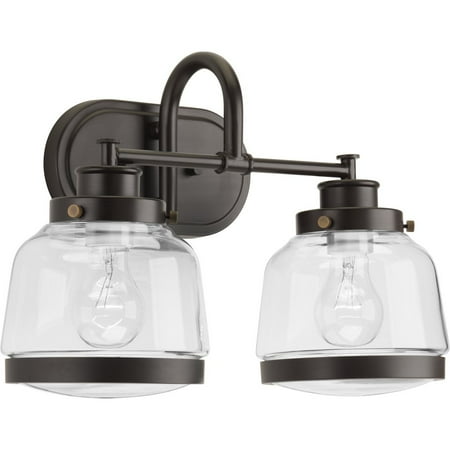 Judson Collection Two-Light Antique Bronze Clear Glass Farmhouse Bath Vanity Light
Judson Collection Two-Light Antique Bronze Clear Glass Farmhouse Bath Vanity Light