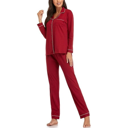 Women S Sleepwear Women S Pure Color Cotton Long Sleeve Pajamas Slim Homewear Tops Pants Set Womens Sleepwear Cotton Red L
Women S Sleepwear Women S Pure Color Cotton Long Sleeve Pajamas Slim Homewear Tops Pants Set Womens Sleepwear Cotton Red L