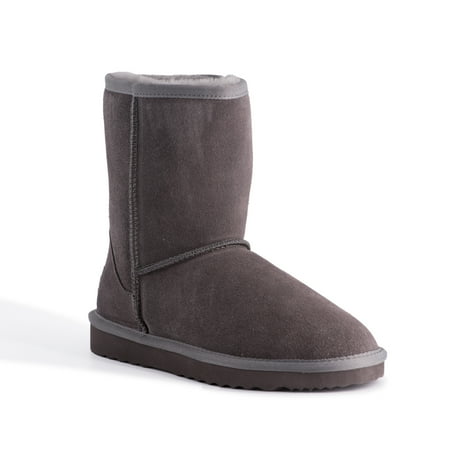 Aus Wooli Australia Mid Calf Zip Sheepskin Boot - Grey