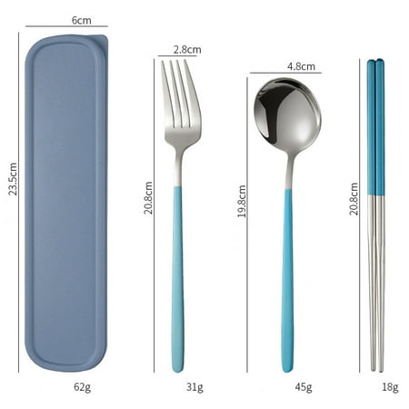 4pcs/set Cutlery Fork Spoon Chopsticks Fork Spoon Chopsticks Indoor Outdoor Tableware Set Indoor Outdoor Tableware Set Silver Blue
4pcs/set Cutlery Fork Spoon Chopsticks Fork Spoon Chopsticks Indoor Outdoor Tableware Set Indoor Outdoor Tableware Set Silver Blue