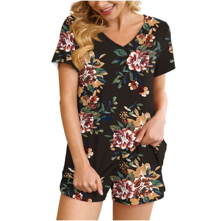 Aoujea 2 Piece Outfits for Women Plus Size 2PC Women s V Neck Shorts Sleeve Two-piece Comfortable Home Pajamas Set Sports Set Two Piece Summer Sets
Aoujea 2 Piece Outfits for Women Plus Size 2PC Women s V Neck Shorts Sleeve Two-piece Comfortable Home Pajamas Set Sports Set Two Piece Summer Sets