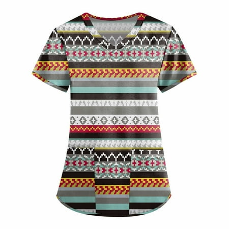 Knosfe Women s Short Sleeve Printed Pocket Classic Fit Summer Casual V Neck Scrub Top Female Plus Size 4XL
Knosfe Women s Short Sleeve Printed Pocket Classic Fit Summer Casual V Neck Scrub Top Female Plus Size 4XL