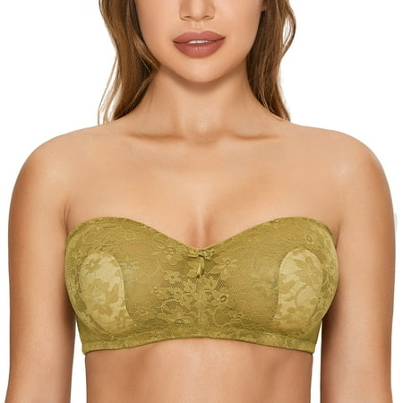 DOBREVA Women s Lace Strapless Bra See Through Minimizer Plus Size Underwire Sexy Bandeau 
DOBREVA Women s Lace Strapless Bra See Through Minimizer Plus Size Underwire Sexy Bandeau