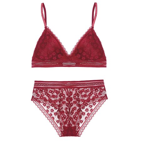 fanshao Sexy Women Underwear Triangle Cup Push Up Solid Color Floral Lace Bra Briefs for Inside Wear
fanshao Sexy Women Underwear Triangle Cup Push Up Solid Color Floral Lace Bra Briefs for Inside Wear