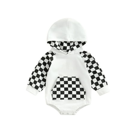 jaweiw Baby Boys Girls Romper Long Sleeve Hooded Plaid Patchwork Casual Bodysuit with Pocket Size 0 6 12 18 24 M
jaweiw Baby Boys Girls Romper Long Sleeve Hooded Plaid Patchwork Casual Bodysuit with Pocket Size 0 6 12 18 24 M