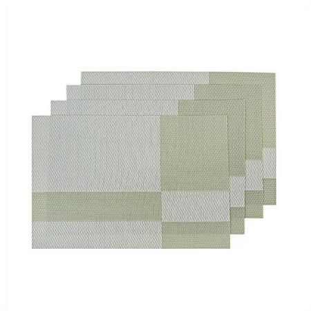 FASHION Set of 4 Placemats Placemats for Dining Table Heat-Resistant Placemats Stain Resistant Washable PVC Table Mats Kitchen Table mats.(4 Plaid-Green)
FASHION Set of 4 Placemats Placemats for Dining Table Heat-Resistant Placemats Stain Resistant Washable PVC Table Mats Kitchen Table mats.(4 Plaid-Green)