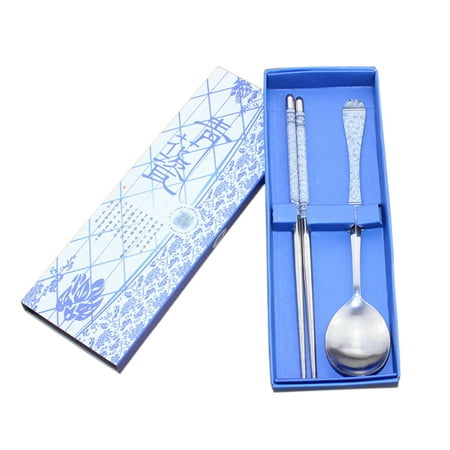 Papaba Chopsticks and Spoon Chinese Style Elegant Non-slip Design Stainless Steel Chopsticks Spoon Gift Set
Papaba Chopsticks and Spoon Chinese Style Elegant Non-slip Design Stainless Steel Chopsticks Spoon Gift Set