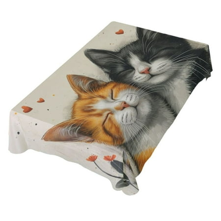 JSTEL Cute Cat Valentine Table Cloth Rectangle 60 x 90 Inch Tablecloth Anti Wrinkle Table Cover for Dining Kitchen Parties
JSTEL Cute Cat Valentine Table Cloth Rectangle 60 x 90 Inch Tablecloth Anti Wrinkle Table Cover for Dining Kitchen Parties