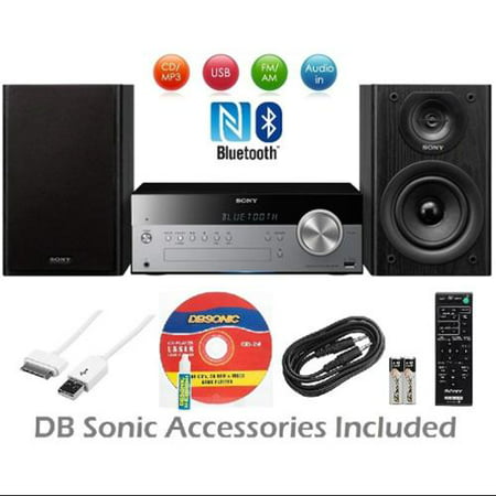 Sony Micro Home Audio System w/Wireless NFC Bluetooth, MP3 CD Player, AM/FM Radio, 30 Presets, Play & Sleep Timer, AUX Input & Wireless Remote Control