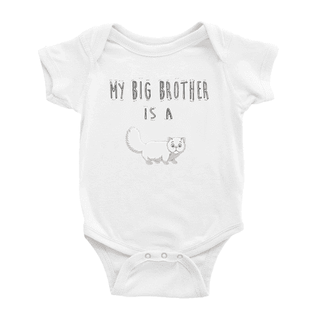 My Big Brother Is A Persian Cat Cute Baby Clothing Bodysuits For Boy Girl