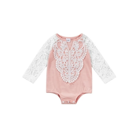 Binpure Infant Baby Lace Stitching Jumpsuit Hollow Out Long Sleeve V-Neck Short One-Piece Clothes
Binpure Infant Baby Lace Stitching Jumpsuit Hollow Out Long Sleeve V-Neck Short One-Piece Clothes